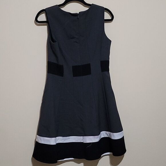 Calvin Klein Gray ColorBlock Dress Sz 4 - Picture 5 of 8